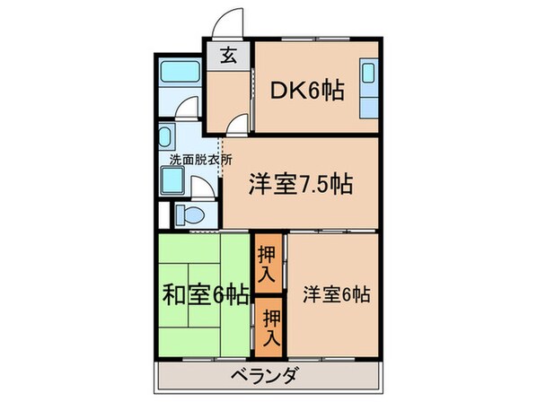 ラフォーレ若竹の物件間取画像